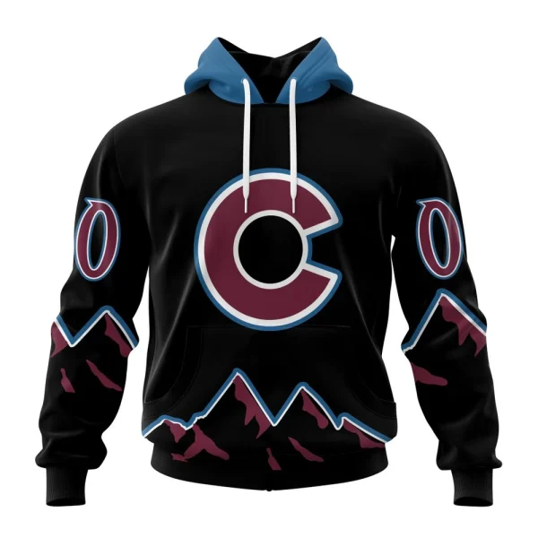 Hoodie NHL Colorado Avalanche Special Blackout Design St2401