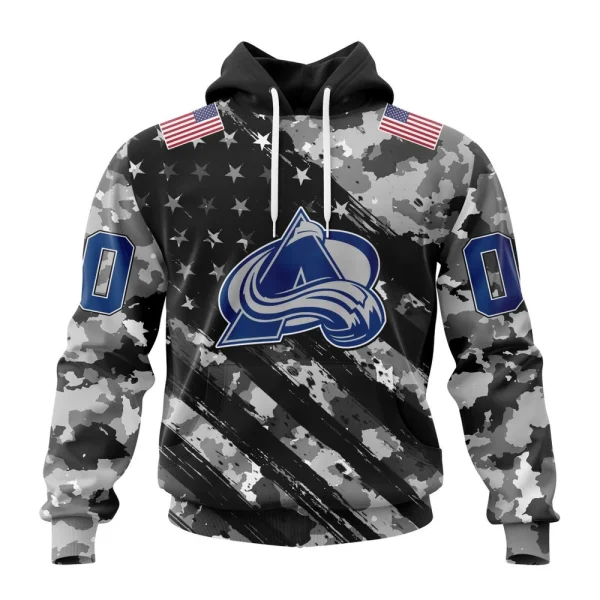 Hoodie NHL Colorado Avalanche Special Camo Military Design St2301