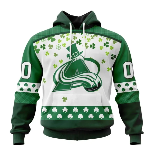 Hoodie NHL Colorado Avalanche Special Design For St. Patrick Day St2401