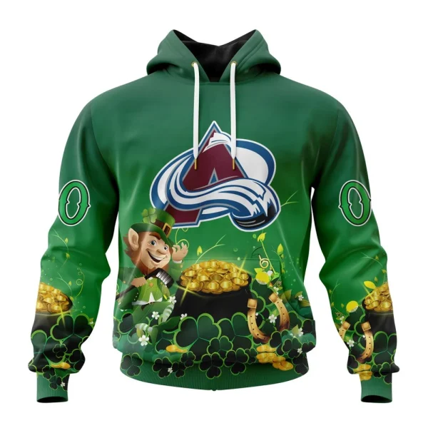 Hoodie NHL Colorado Avalanche Special Design For St. Patrick's Day St2403