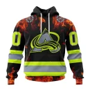 Hoodie NHL Colorado Avalanche Special Design Honoring Firefighters St2401