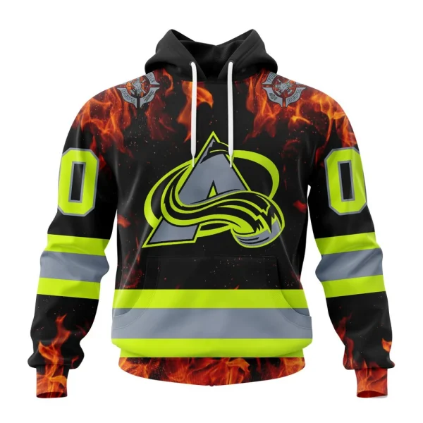 Hoodie NHL Colorado Avalanche Special Design Honoring Firefighters St2401