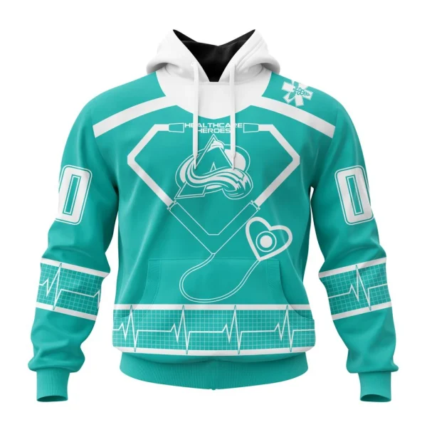 Hoodie NHL Colorado Avalanche Special Design Honoring Healthcare Heroes St2301