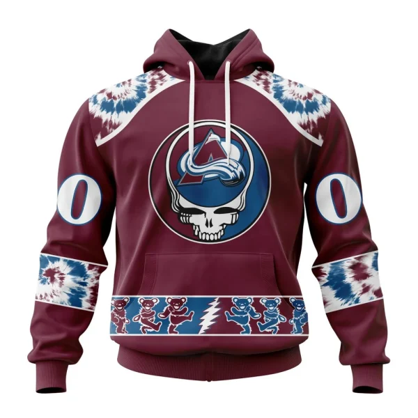 Hoodie NHL Colorado Avalanche Special Grateful Dead Design St2301