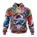 Hoodie NHL Colorado Avalanche Special Grateful Dead Design St2304