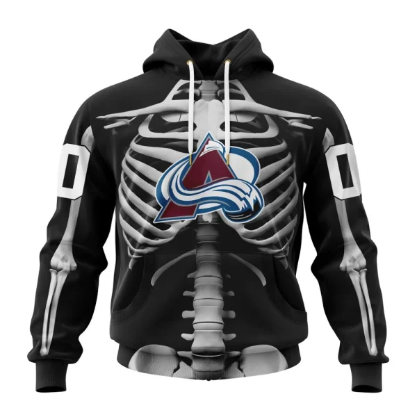 Hoodie NHL Colorado Avalanche Special Skeleton Costume For Halloween St2301