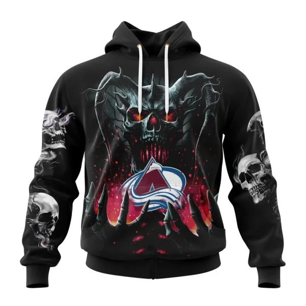 Hoodie NHL Colorado Avalanche Special Skull Art Design St2301