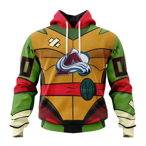 Hoodie NHL Colorado Avalanche Special Teenage Mutant Ninja Turtles Design St2301
