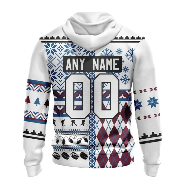 Hoodie NHL Colorado Avalanche, Specialized Unisex Christmas Is Coming V01 - Image 2