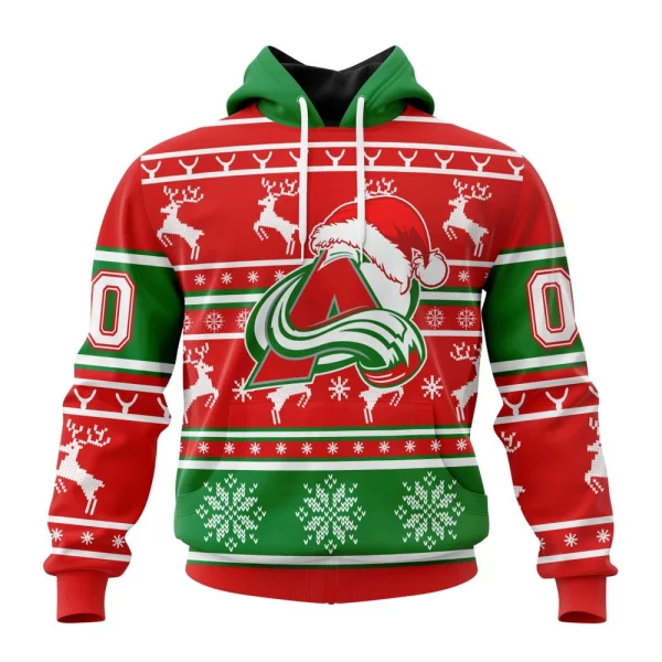 Hoodie NHL Colorado Avalanche, Specialized Unisex Christmas Is Coming V02