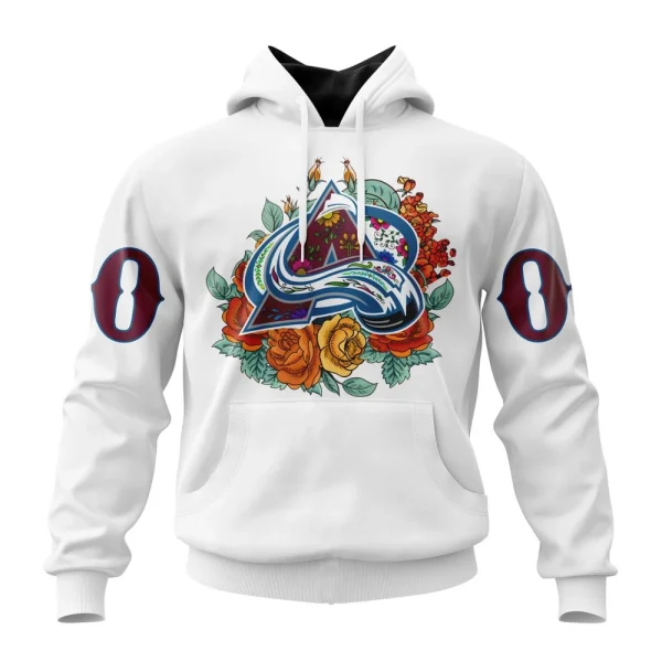 Hoodie NHL Colorado Avalanche, Specialized Unisex Kits Dia De Muertos