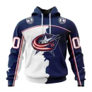 Hoodie NHL Columbus Blue Jackets Personalize Home Mix Away Kits