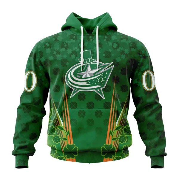 Hoodie NHL Columbus Blue Jackets Special Design For St. Patrick's Day St2402