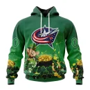Hoodie NHL Columbus Blue Jackets Special Design For St. Patrick's Day St2403