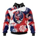 Hoodie NHL Columbus Blue Jackets Special Grateful Dead Design St2305
