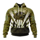 Hoodie NHL Columbus Blue Jackets Special Military Camo Kits For Veterans Day And Rememberance Day St2201