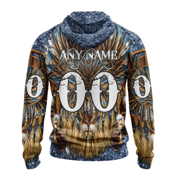 Hoodie NHL Columbus Blue Jackets Special Native Costume Design St2201 - Image 2