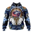 Hoodie NHL Columbus Blue Jackets Special Native Costume Design St2202