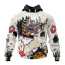 Hoodie NHL Columbus Blue Jackets Special Zombie Style For Halloween St2304