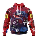 Hoodie NHL Columbus Blue Jackets X Hawaii Specialized Design For Hawaiia V0122