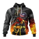 Hoodie NHL Columbus Blue Jackets, Specialized Kits To Honor Firefighter In Patriot Day We Will Never Forget