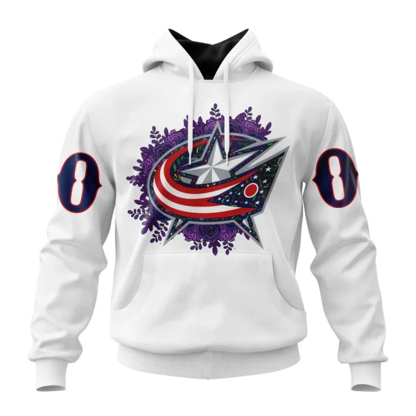 Hoodie NHL Columbus Blue Jackets, Specialized Unisex Kits Dia De Muertos