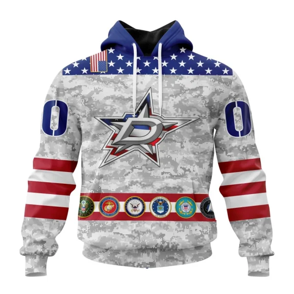 Hoodie NHL Dallas Stars Armed Forces Appreciation St2201