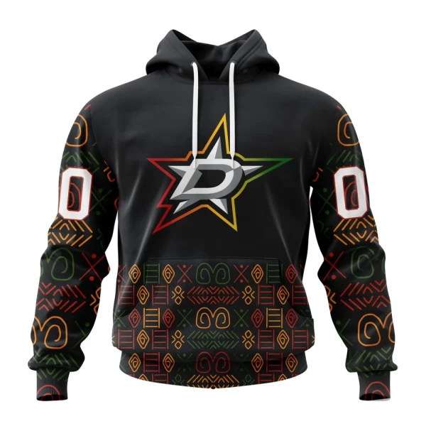 Hoodie NHL Dallas Stars Special Design For Black History Month St2401