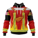 Hoodie NHL Detroit Red Wings Honnor Firefighter Uniform V0622