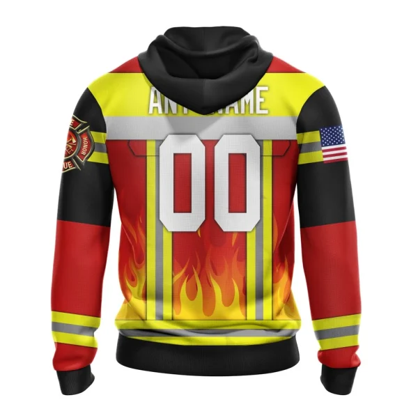 Hoodie NHL Detroit Red Wings Honnor Firefighter Uniform V0622 - Image 2