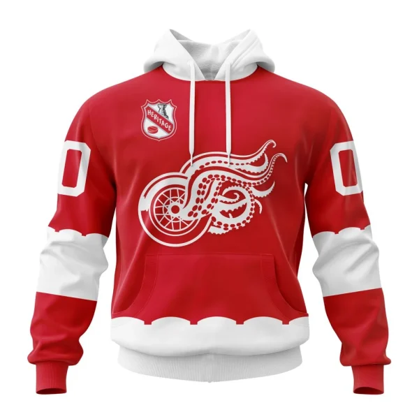 Hoodie NHL Detroit Red Wings Personalized Heritage Design St2401