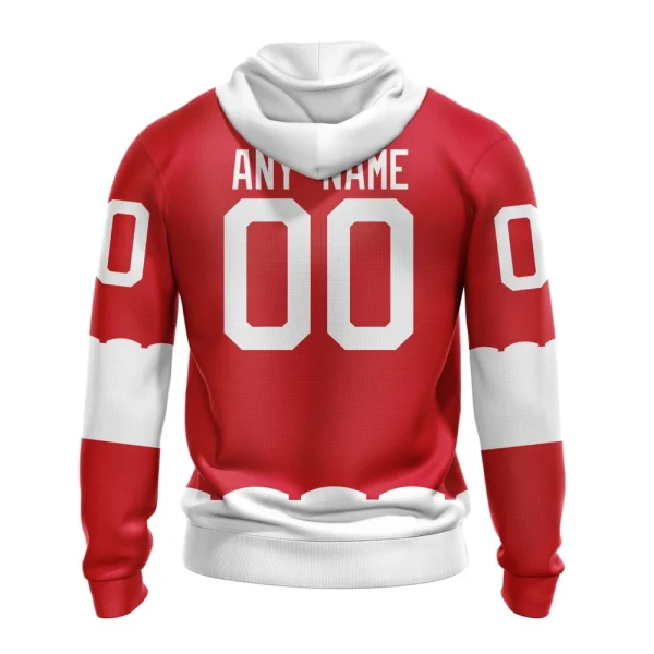 Hoodie NHL Detroit Red Wings Personalized Heritage Design St2401 - Image 2
