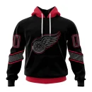 Hoodie NHL Detroit Red Wings Special Blackout Design St2401