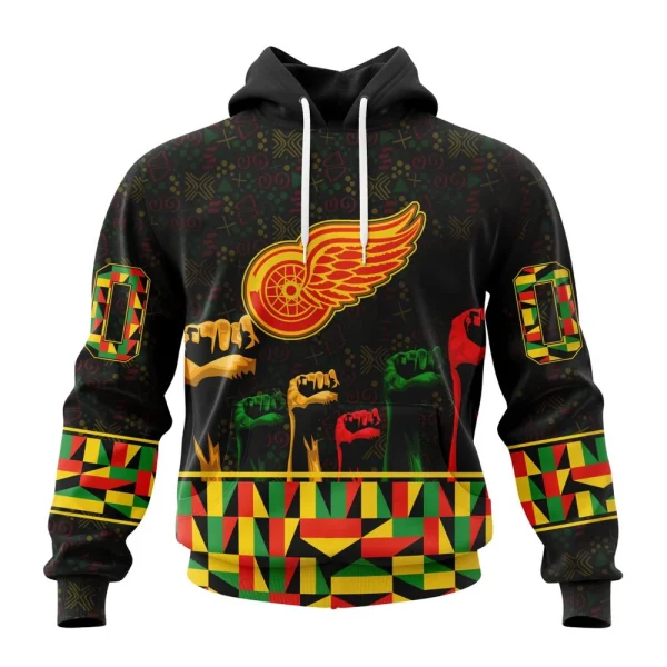Hoodie NHL Detroit Red Wings Special Design Celebrate Black History Month St2201