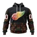 Hoodie NHL Detroit Red Wings Special Design For Black History Month St2401