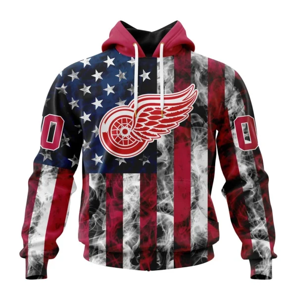 Hoodie NHL Detroit Red Wings Special Design For Independence Day The Fourth Of July St2401