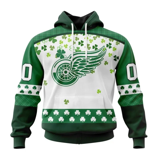 Hoodie NHL Detroit Red Wings Special Design For St. Patrick Day St2401