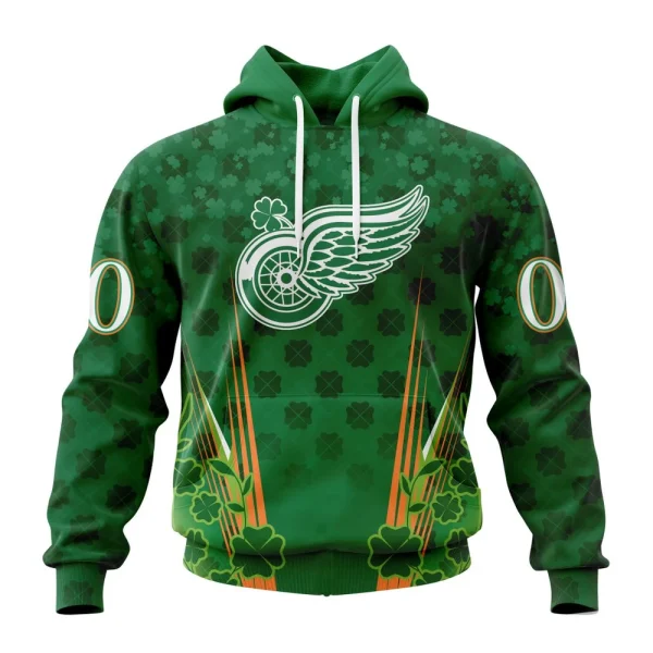 Hoodie NHL Detroit Red Wings Special Design For St. Patrick's Day St2402