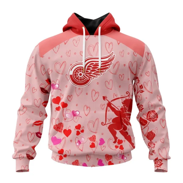 Hoodie NHL Detroit Red Wings Special Gift For Valentines Day St2402