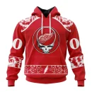 Hoodie NHL Detroit Red Wings Special Grateful Dead Design St2301