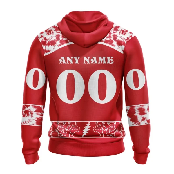 Hoodie NHL Detroit Red Wings Special Grateful Dead Design St2301 - Image 2