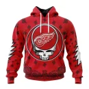 Hoodie NHL Detroit Red Wings Special Grateful Dead Design St2303