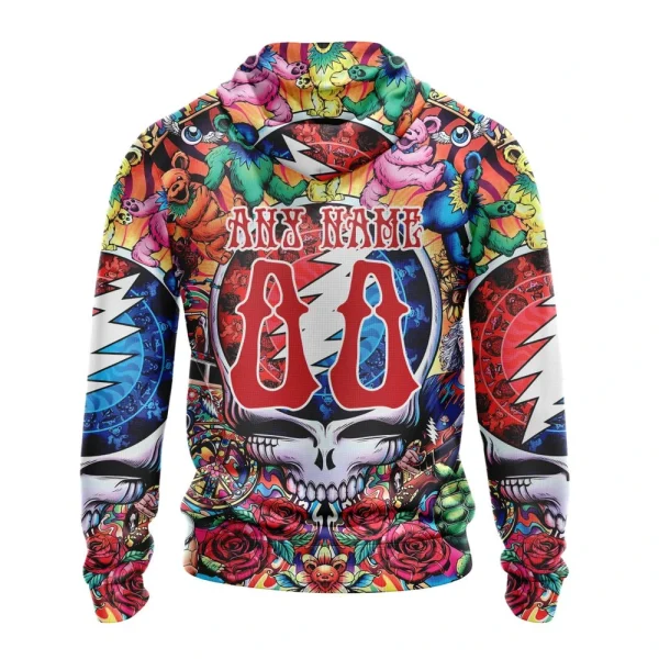 Hoodie NHL Detroit Red Wings Special Grateful Dead Design St2304 - Image 2
