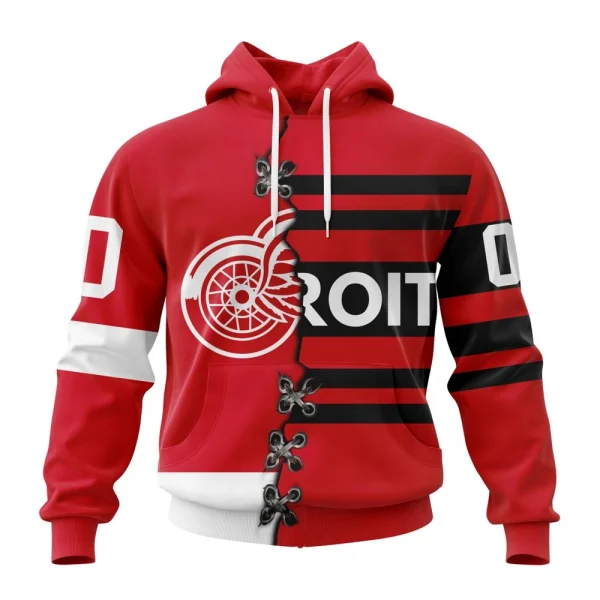 Hoodie NHL Detroit Red Wings Special Home Mix Reverse Retro Personalized Kits