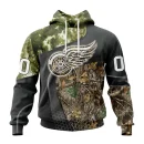 Hoodie NHL Detroit Red Wings Special Hunting Camo Design St2302