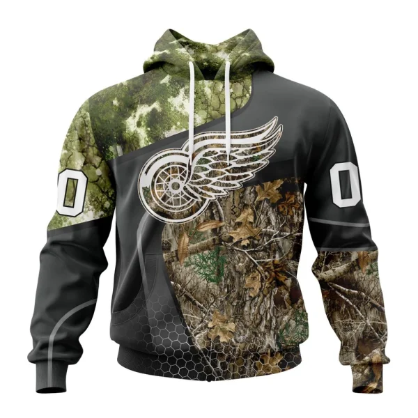 Hoodie NHL Detroit Red Wings Special Hunting Camo Design St2302