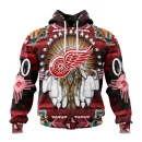 Hoodie NHL Detroit Red Wings Special Native Costume Design St2202