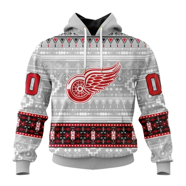 Hoodie NHL Detroit Red Wings Special Native Design St2302