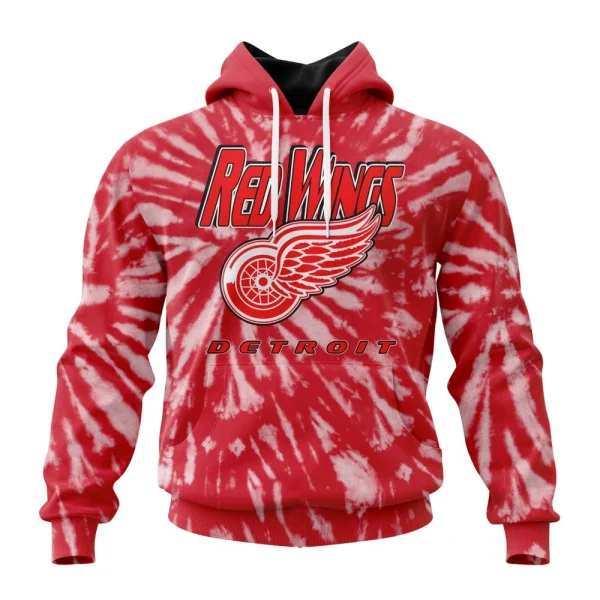 Hoodie NHL Detroit Red Wings Special Retro Vintage Tie Dye St2201