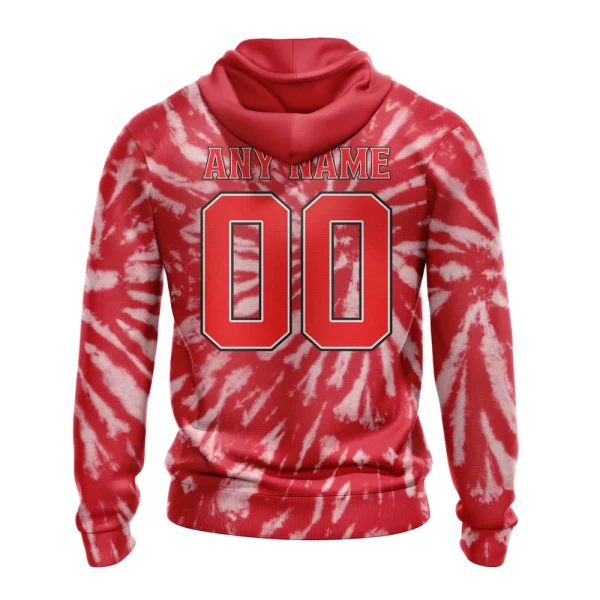 Hoodie NHL Detroit Red Wings Special Retro Vintage Tie Dye St2201 - Image 2